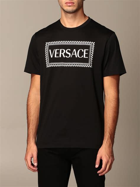 versace black shirt free shipping|Versace t shirt price.